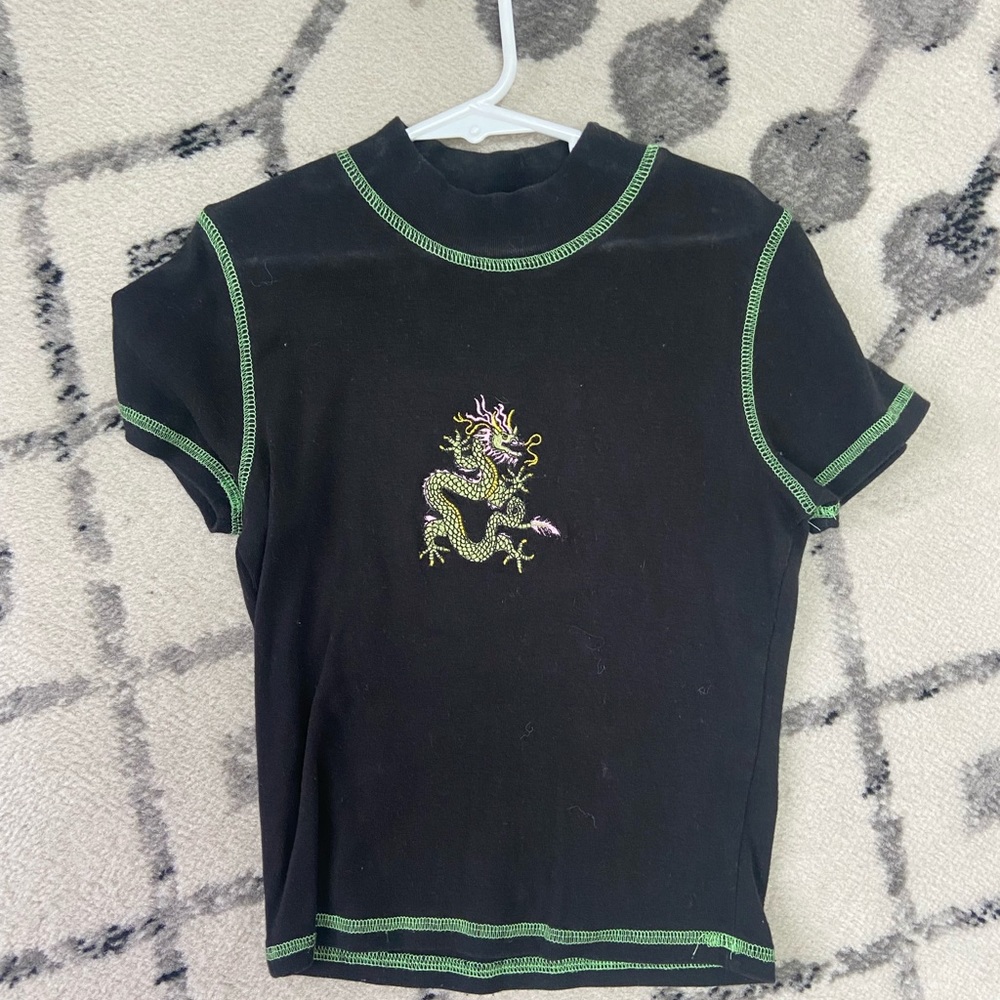 Brandy Melville Black Dragon Shirt